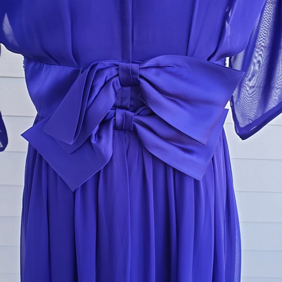 Vintage 50s/60s Union Label Violet Blue Party Dress from Toby Lynn - Picture 9 of 15